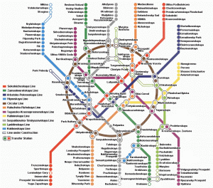 Moskiewskie metro - plan
