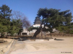 Wieża w skansenie pałacu Gyeongbokgung
